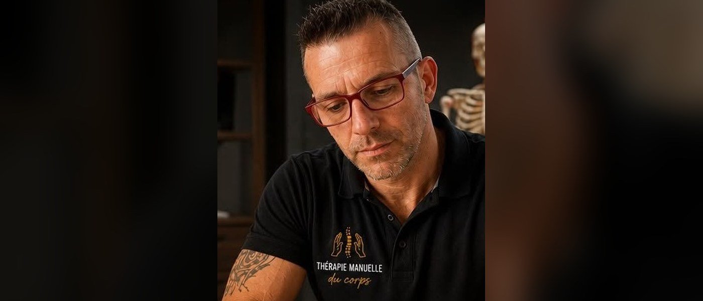 Fred, rebouteux, lors d'une séance SOS Douleurs